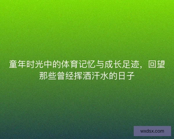 童年时光中的体育记忆与成长足迹，回望那些曾经挥洒汗水的日子