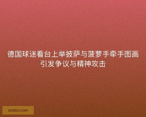 德国球迷看台上举披萨与菠萝手牵手图画引发争议与精神攻击